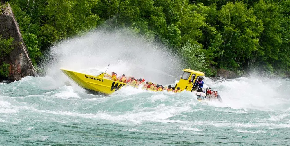 Whirlpool jet boat on the Niagara river Niagara falls jet boat