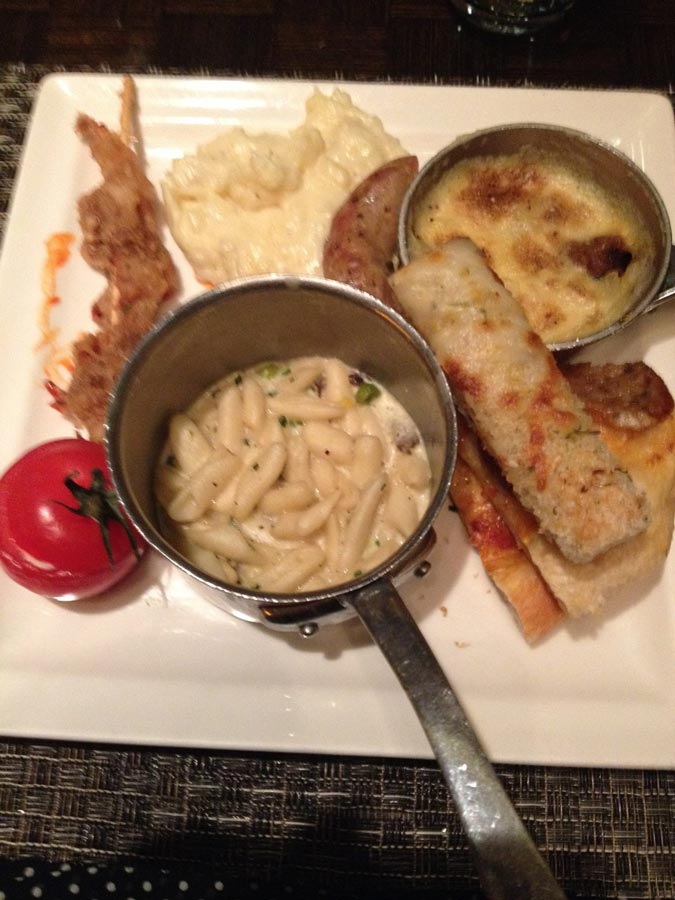 A plate of food from Las Vegas Wicked Spoon Buffet at Cosmopolitan