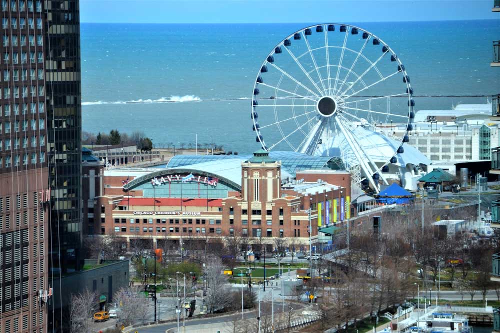 Navy Pier is an iconic pier in Chicago