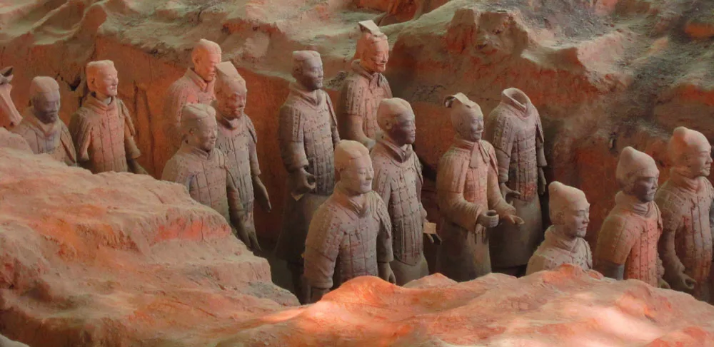Close up of terracotta warriors Cost of Travel in China
