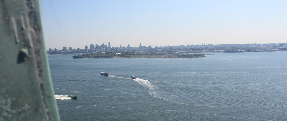 View from the top of the Statue of Liberty Crown