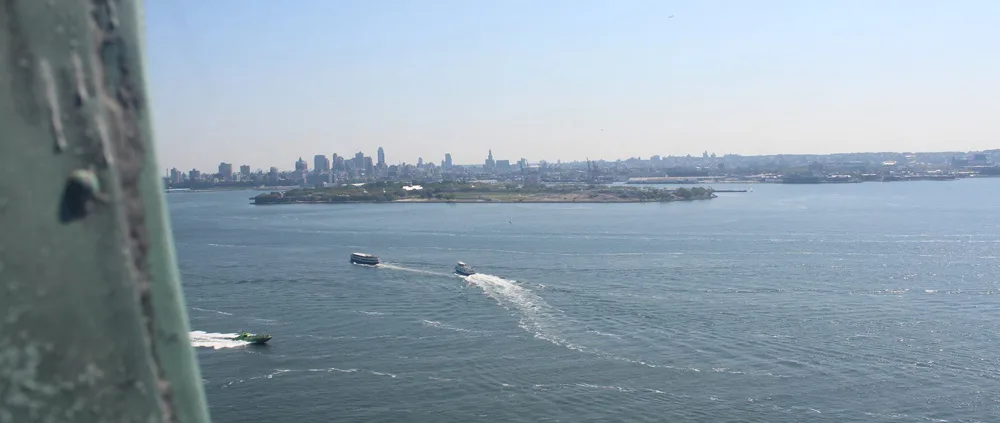 View from the top of the Statue of Liberty Crown