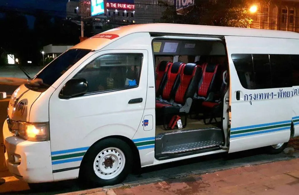 Thailand minivan taking the Bangkok to Pattaya route