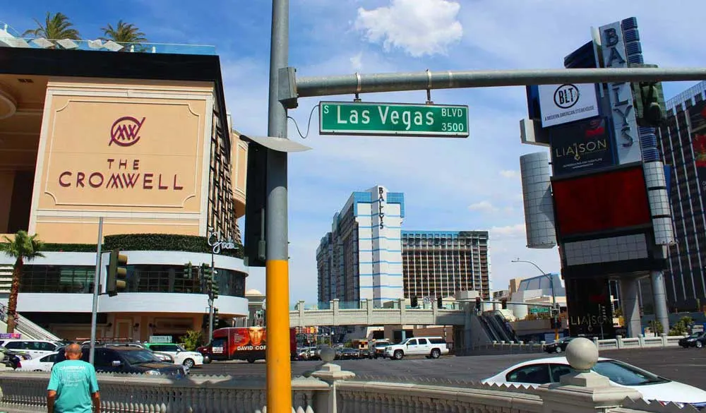 Las Vegas road sign on the strip