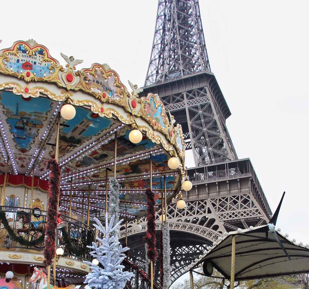 Eiffel Tower at Christmas time