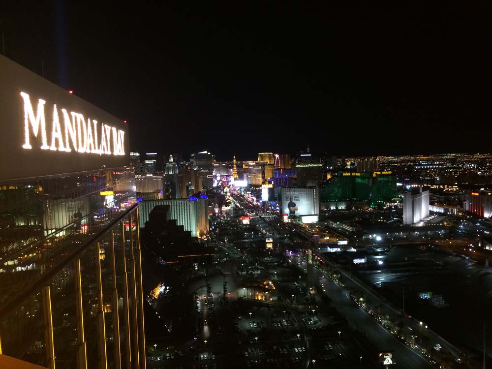 View of the Las Vegas Strip from Mandalay Bay.