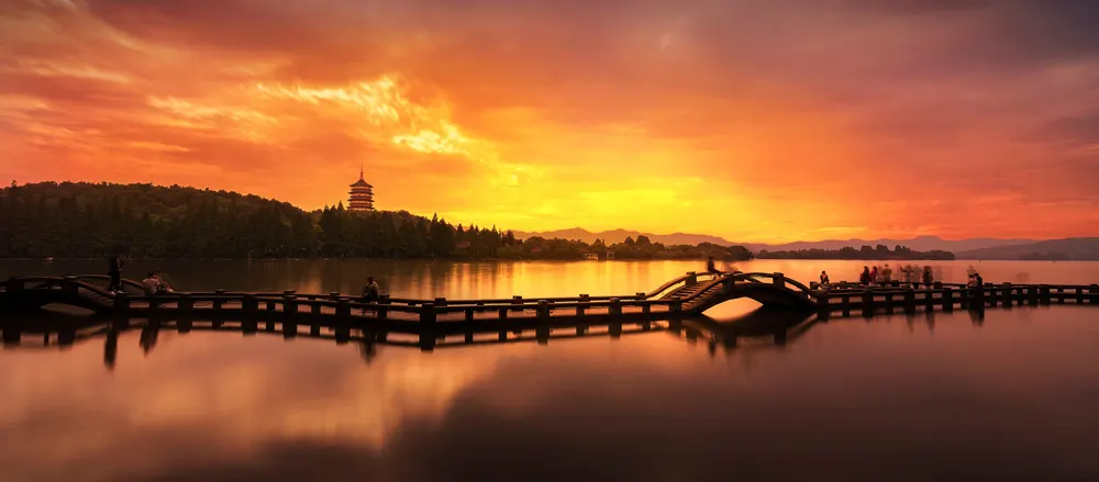 Hangzhou sunset in china best places to visit in China