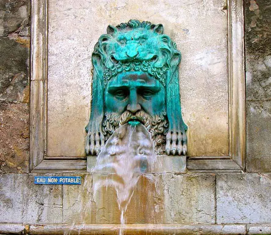 artistic fountain in Rome, Italy