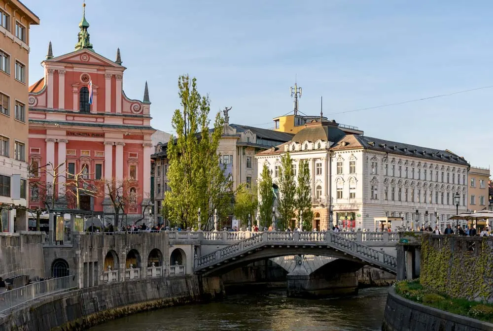 Ljubljana riverfront romantic destinations in europe