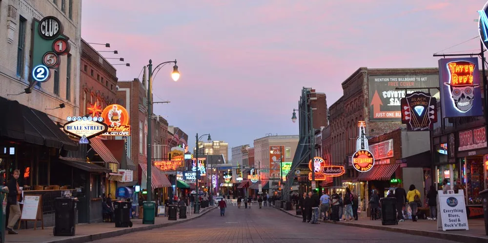 Beale Street best place to vacation in Tennessee