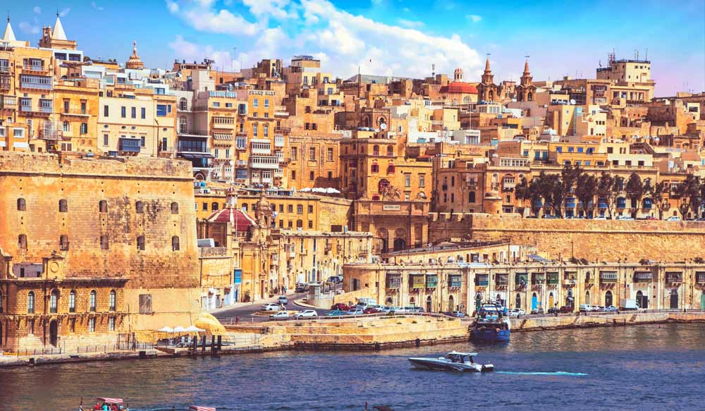 Valletta skyline in malta