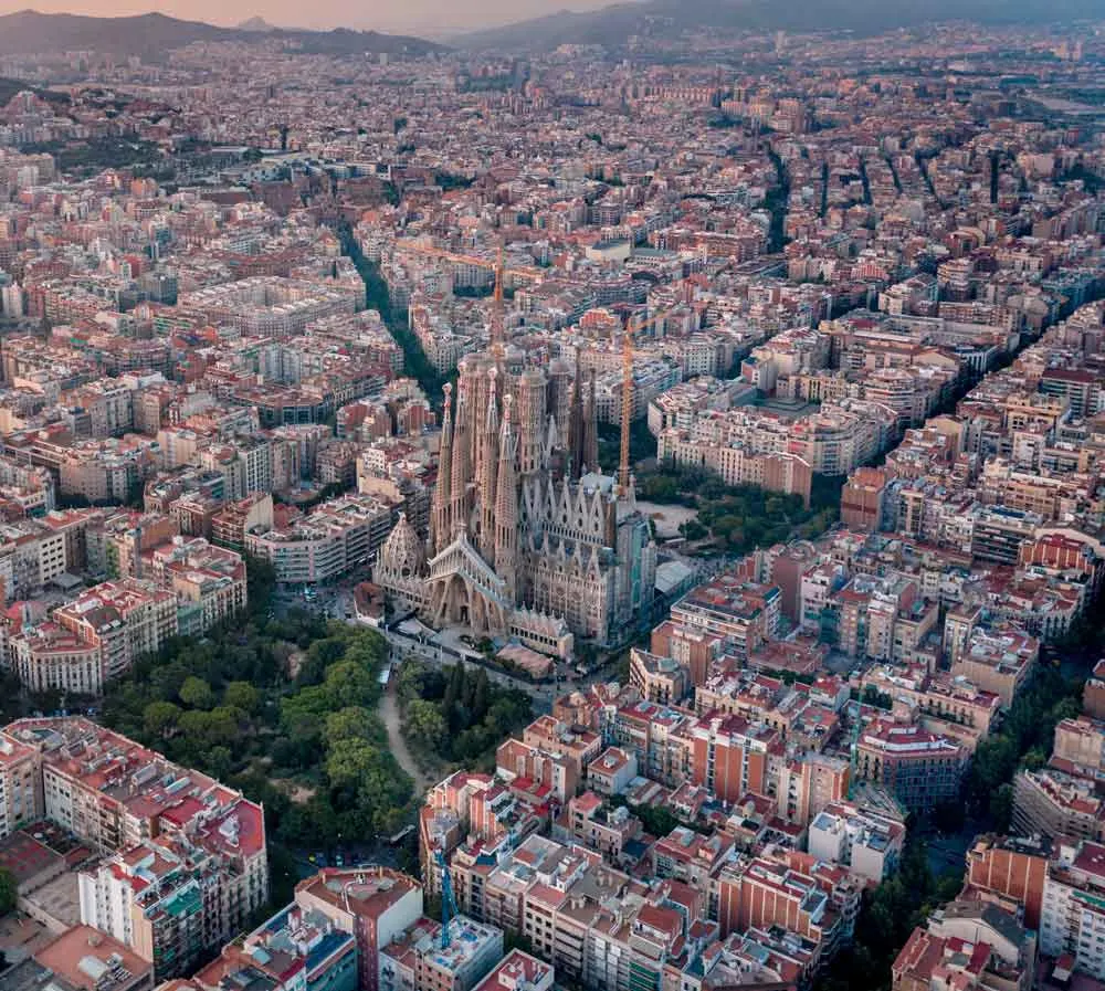 View from above Barcelona