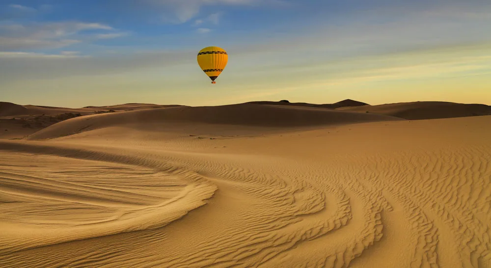 Hot Air Balloon over the Arabian Desert