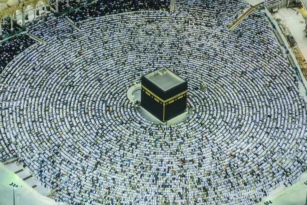 Mecca from above and one of the most popular things to do in Saudi Arabia