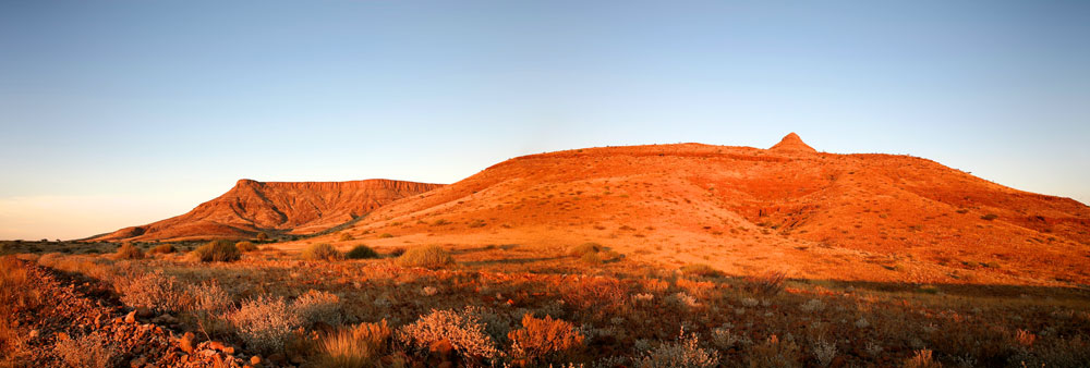 Namibia landscape at sunset