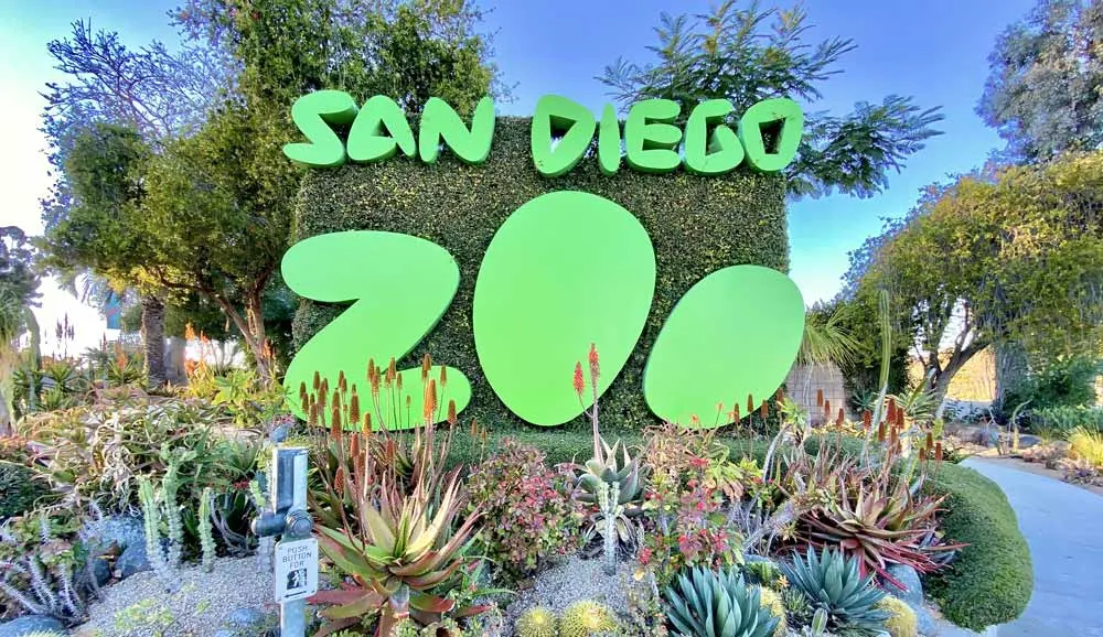 San Diego Zoo sign, a reason to visit San Diego