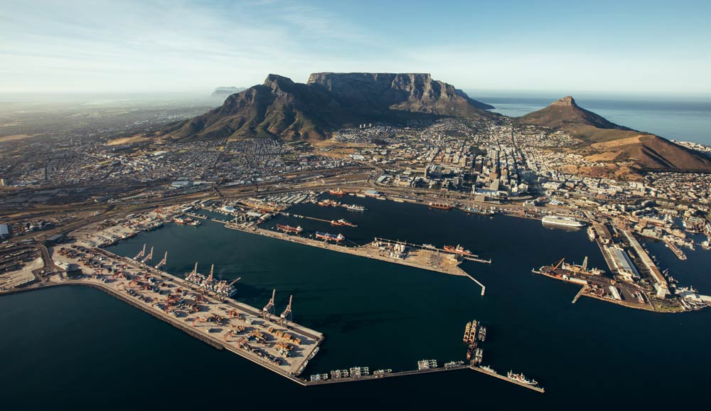 Cape Town from above in South Africa: one of the best places to visit in Africa