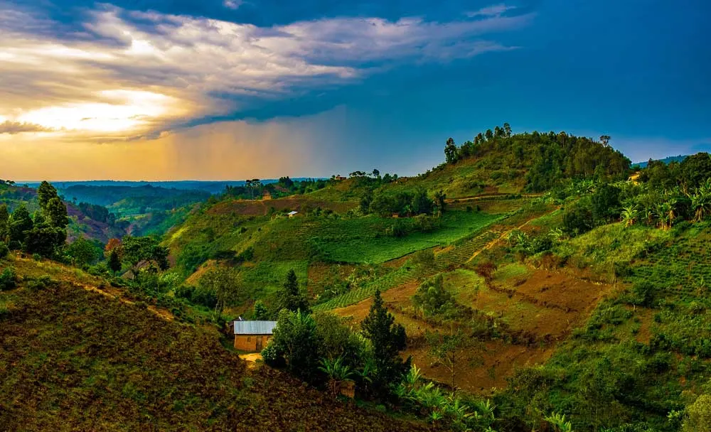 Rwanda landscape, one of the best places to visit in Africa