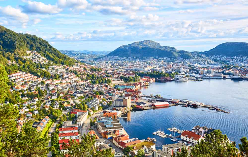 Bergen City in Norway is a popular spot on these cruises