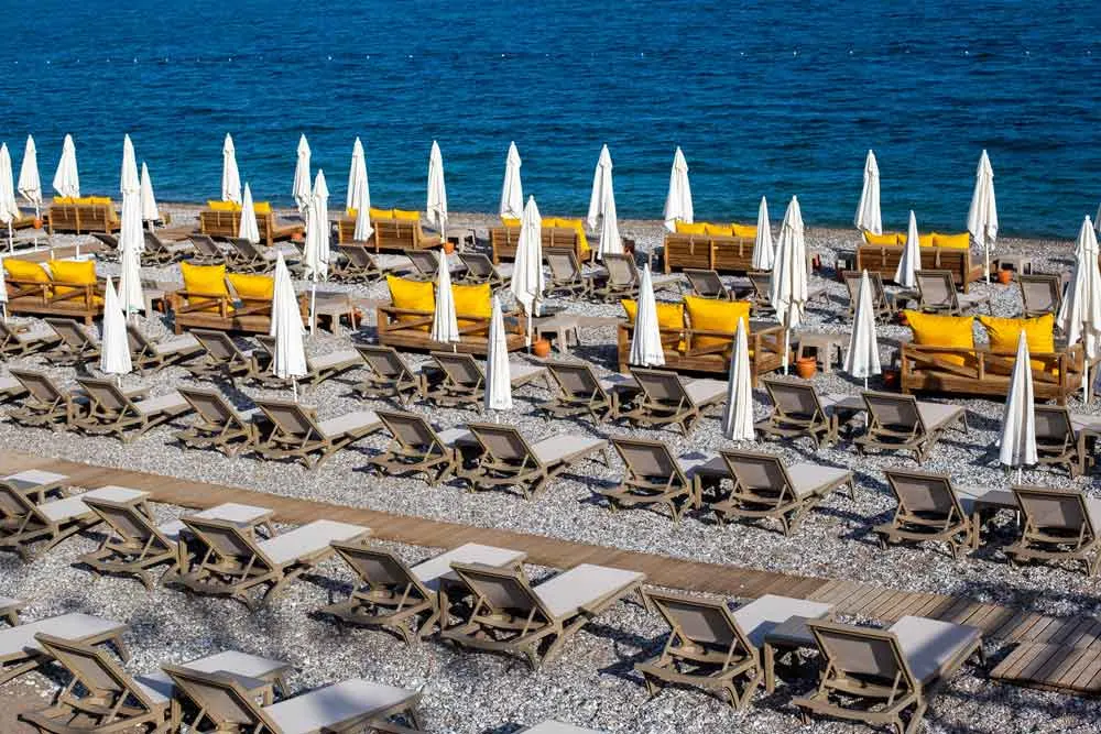 Luxury beach clubs in Monaco