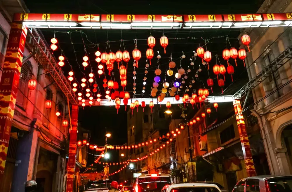 Chinatown in San Francisco at night