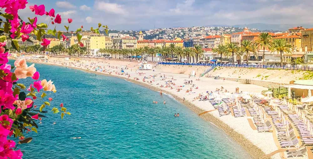 Beaches in Nice, France