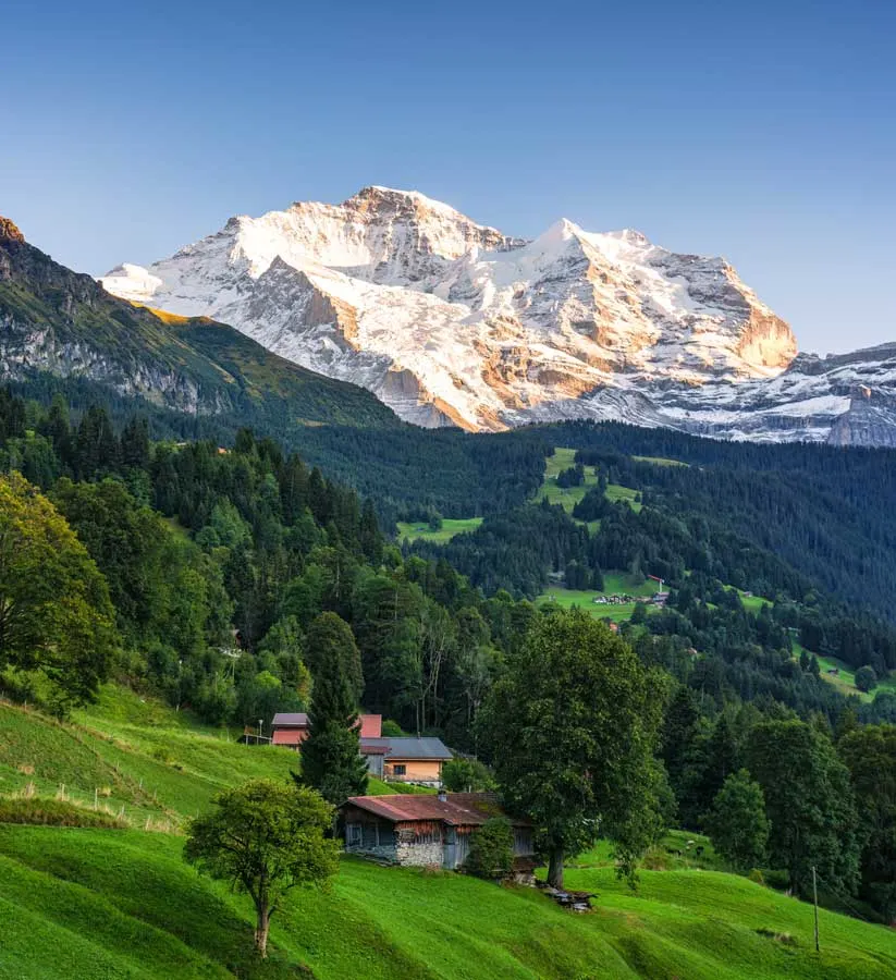 Villages in the Swiss Alps